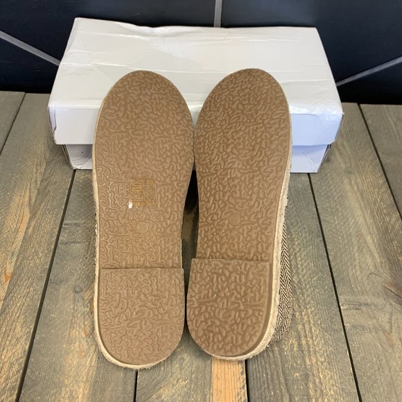 ~New W/ Box! Womens She&In Espadrille Tan Wool Summer Loafers Slip On Size 8 - Picture 5 of 6